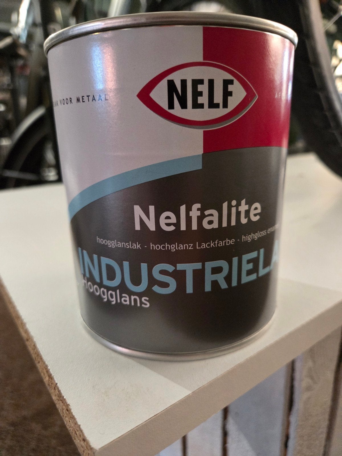 2 ltr Nelfalite Industriële Hoogglanslak voor Metaal, Doe-het-zelf en Verbouw, Wit, Nieuw, Ophalen of Verzenden, Lak
