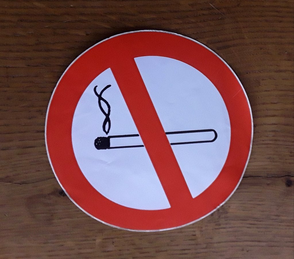 Grote sticker: verboden te roken, Ophalen of Verzenden, Nieuw, Papier/karton