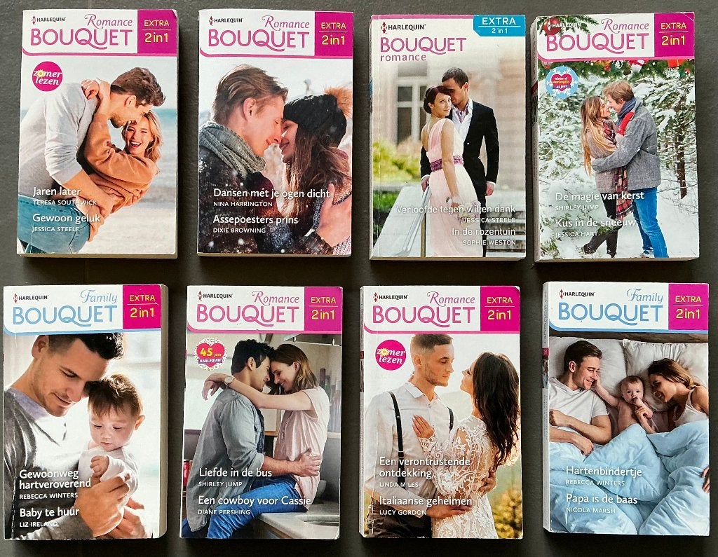 8 roman boekjes bouquet reeks, Ophalen of Verzenden, Gelezen