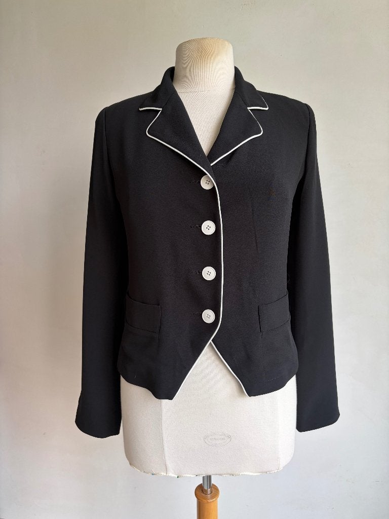 agnes b blazer zwart wit maat 38, Maat 38/40 (M), Verzenden, Zwart, Zo goed als nieuw