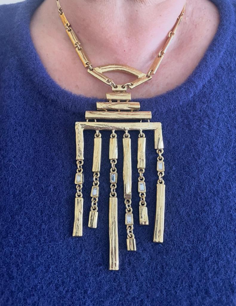 Dolce Vita ketting met strass, Sieraden, Tassen en Uiterlijk, Overige materialen, Gebruikt, Ophalen of Verzenden, Goud