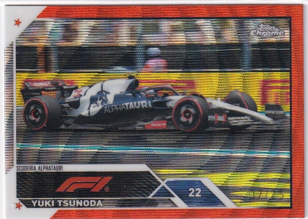 Yuki Tsunoda Orange Wave Refractor #57 /25