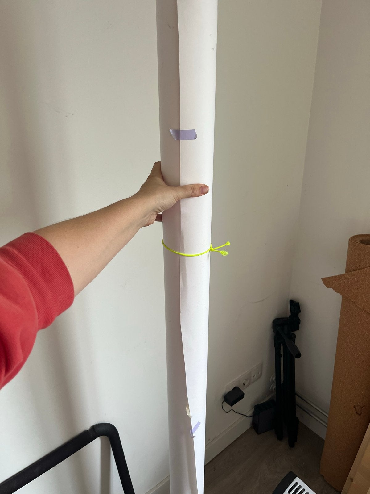 Tekenpapier op rol / fotoachtergrond 157cm x 8 meter, Ophalen, Gebruikt, Papier, Schets- of Tekenboek
