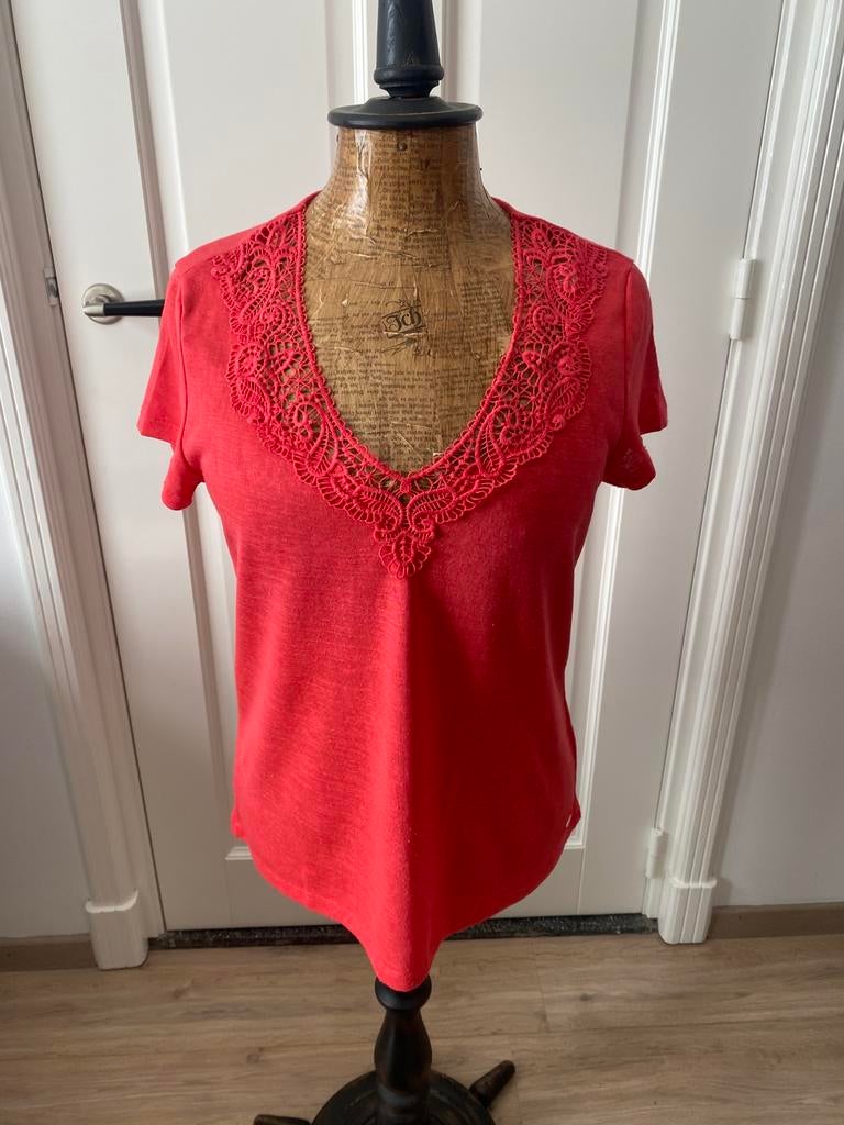 Rood shirt maat 42 van Taifun, Kleding | Dames, Maat 42/44 (L), Ophalen of Verzenden, Zo goed als nieuw, Korte mouw