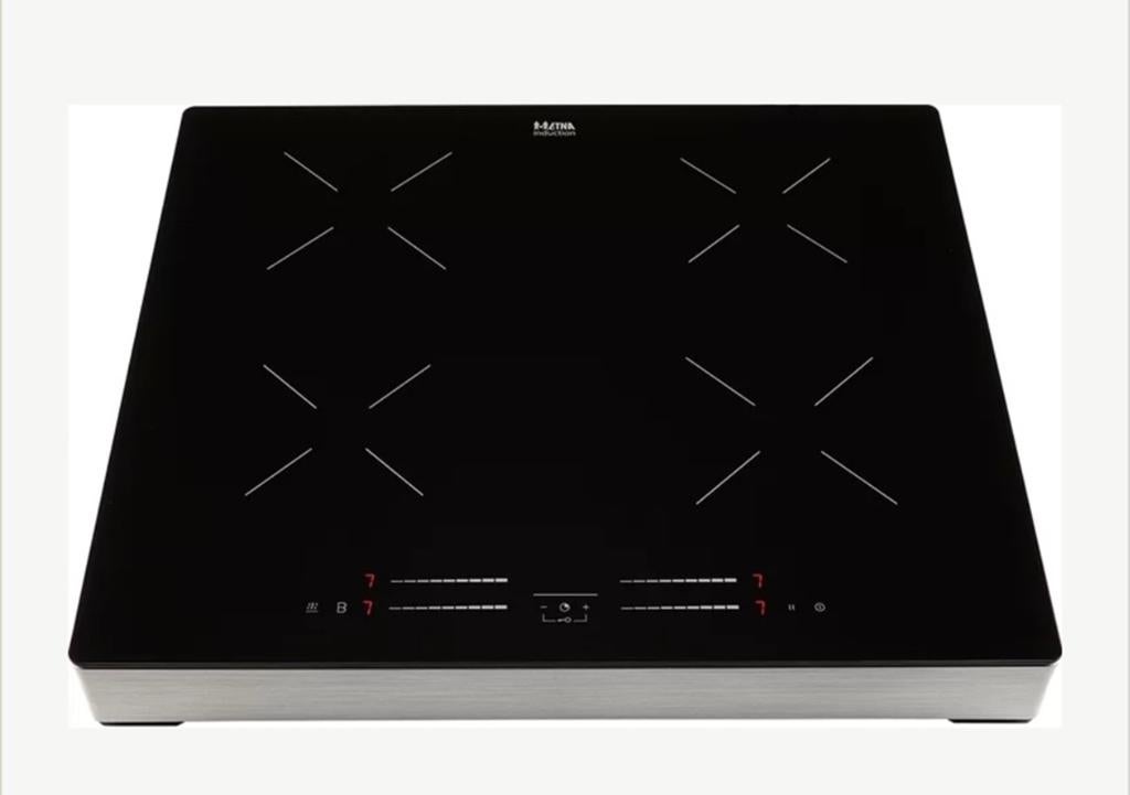 ETNA KIV264RVS INDUCTIE, Witgoed en Apparatuur, Kookplaten, Ophalen, 4 kookzones, Zo goed als nieuw, Inductie