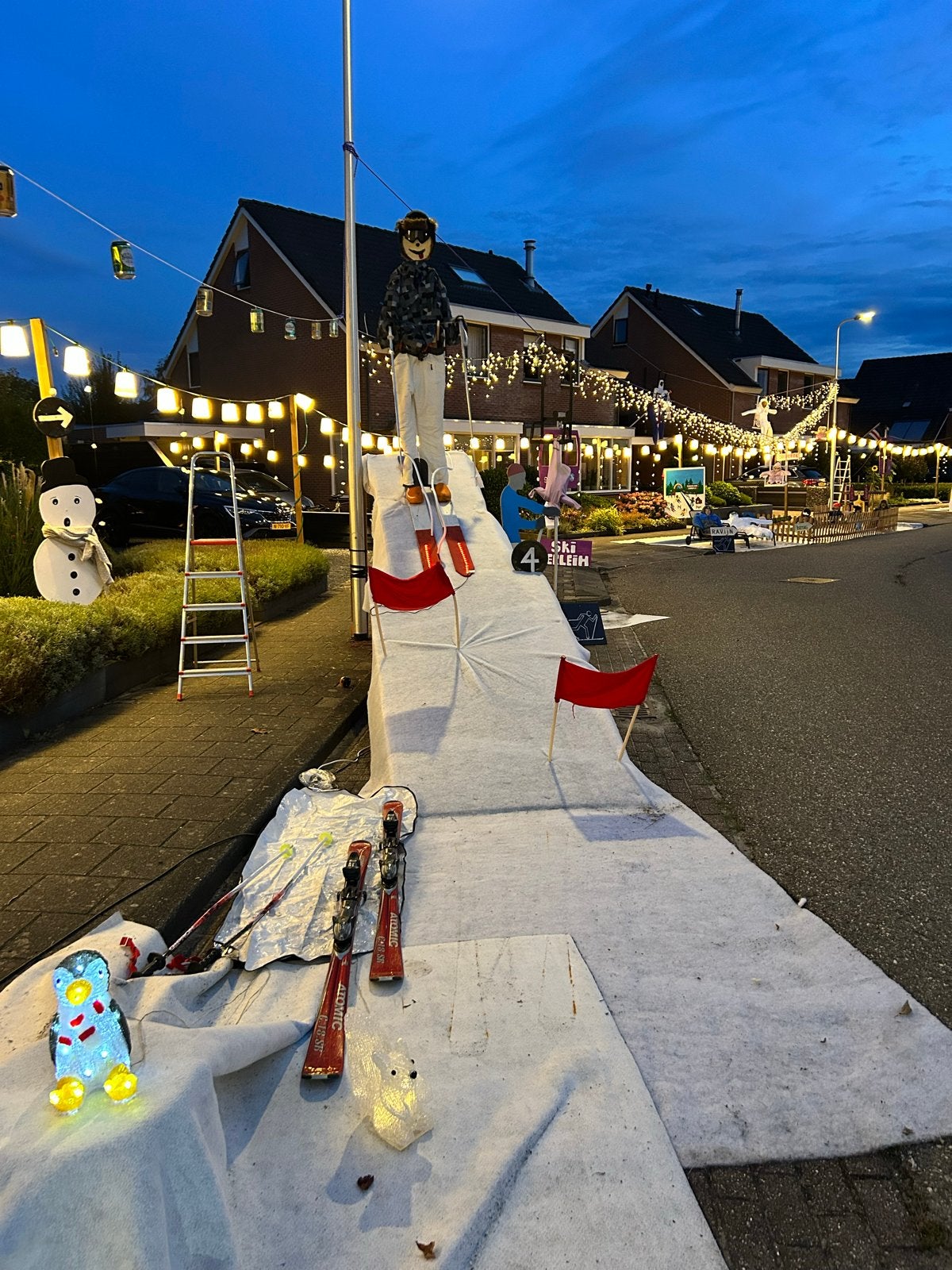Complete Straatversiering Winterthema / Apres Ski Feest, Ophalen, Gebruikt, Versiering, Overige