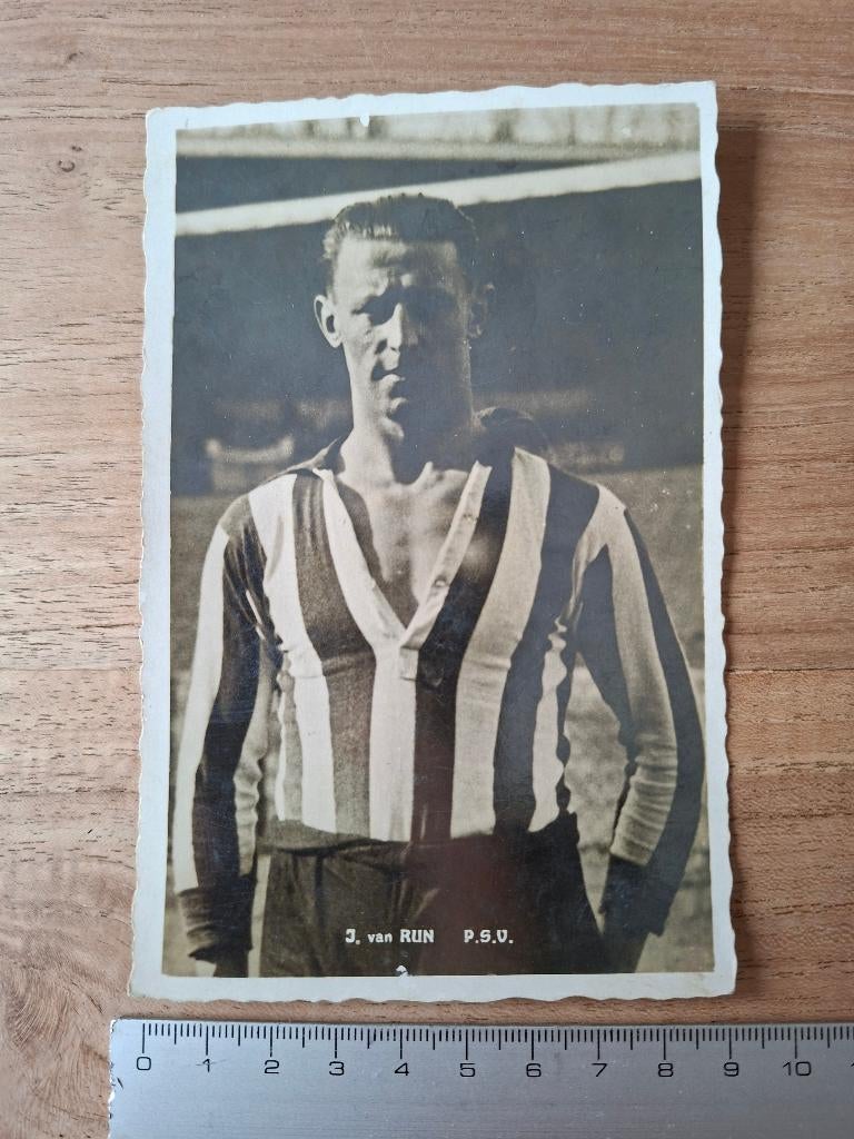 Oud plaatje J. van Run PSV, Ophalen of Verzenden, Zo goed als nieuw, PSV, Poster, Plaatje of Sticker