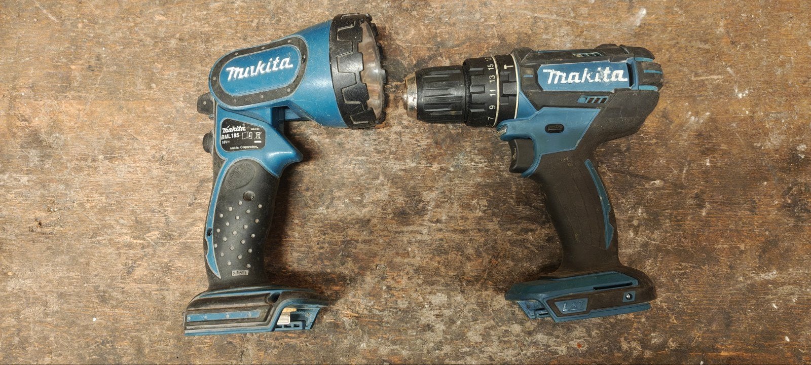 Makita 18v set, Ophalen of Verzenden, Gebruikt, Boormachine