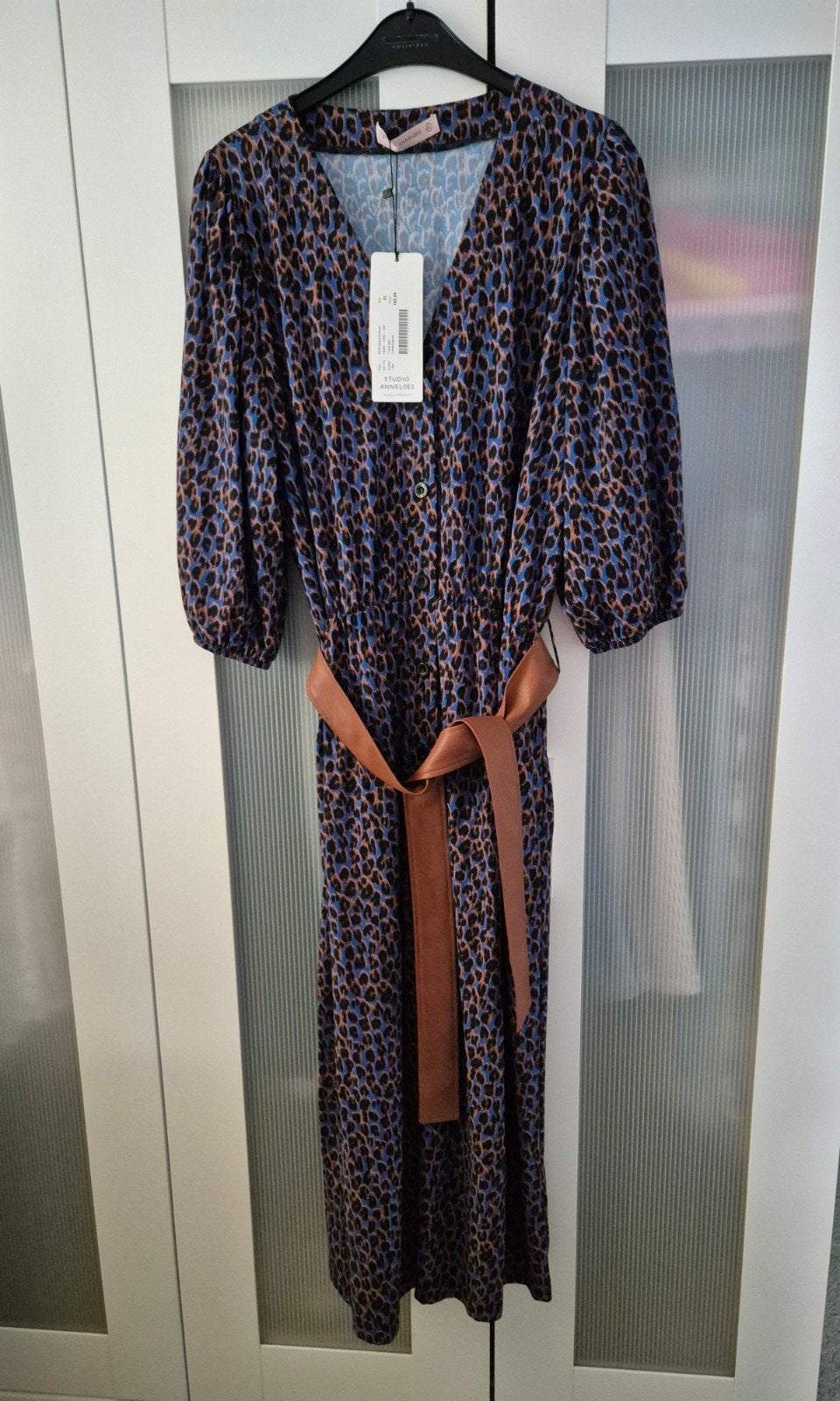 Jurk van Studio anneloes, Blauw, Maat 46/48 (XL) of groter, Nieuw, Ophalen of Verzenden