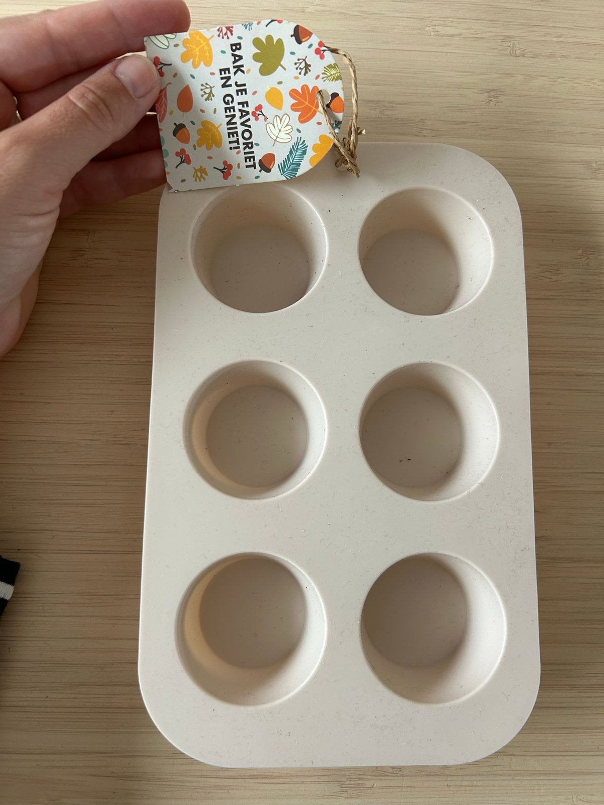 Siliconen Muffin Bakvorm - 6 mini Cupcakes - Nieuw, Beige, Overige typen, Nieuw, Ophalen of Verzenden