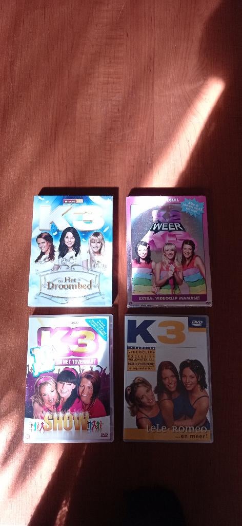 4 x K3 oa Tele romeo. Studio 100., Alle leeftijden, Overige genres, Ophalen of Verzenden, Zo goed als nieuw