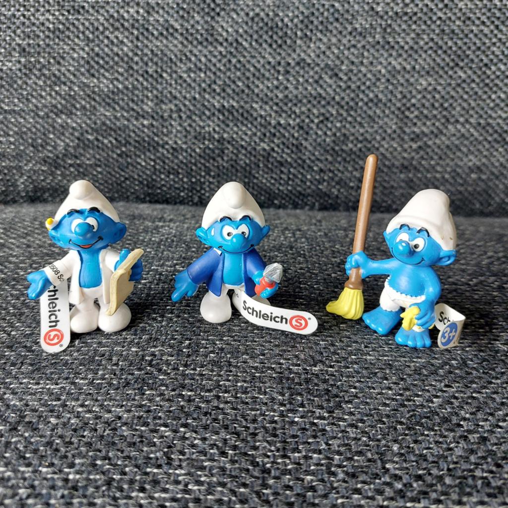 Smurfen Schleich - set van 3, Verzamelen, Smurfen, Ophalen of Verzenden, Zo goed als nieuw, Verschillende Smurfen