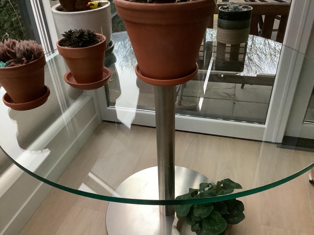 Sumisura Eetkamer tafel gehard glas, Rond, Ophalen of Verzenden, 75 cm of meer, Modern