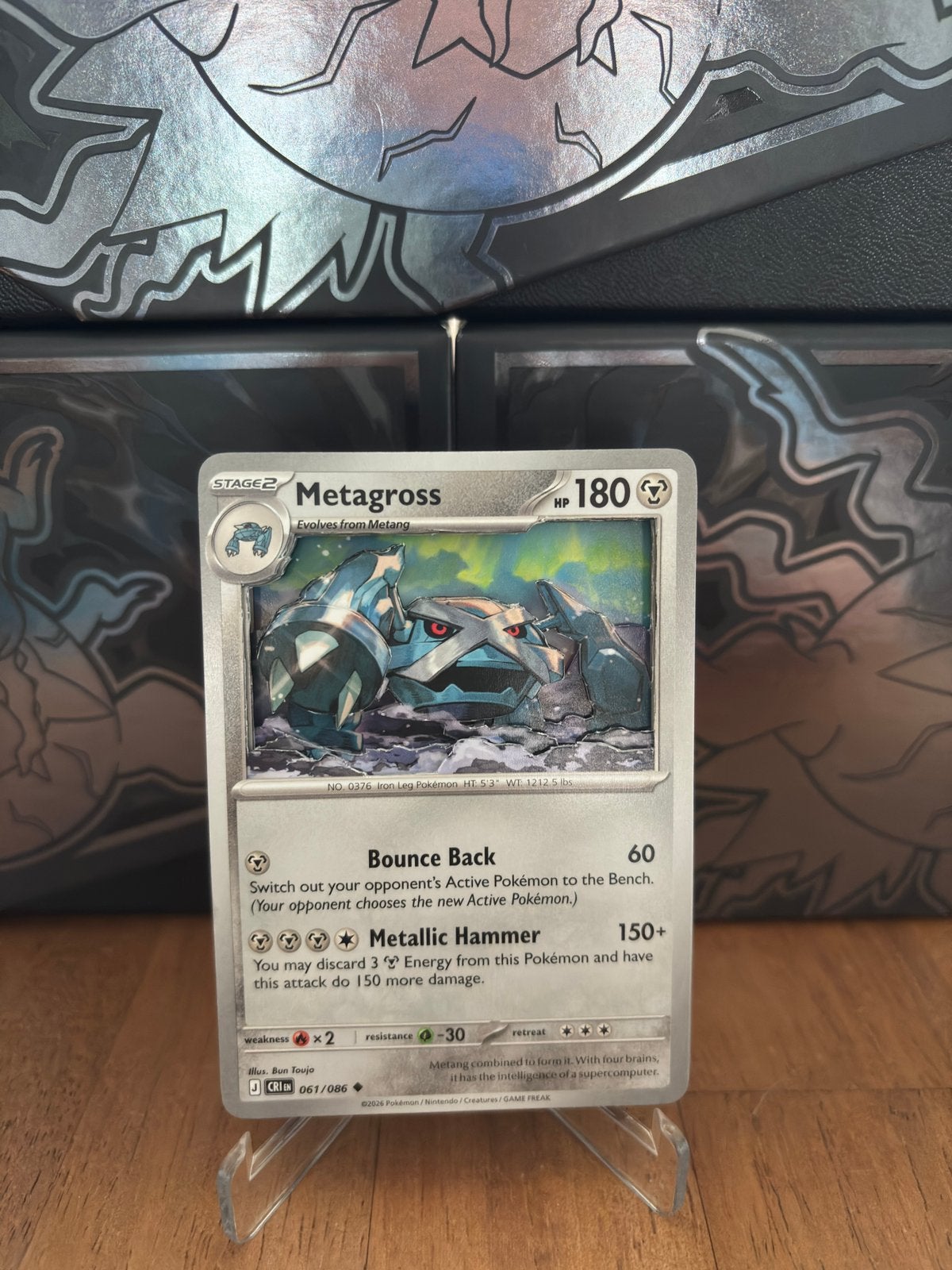 Metagross 3D kaartje, Ophalen of Verzenden, Zo goed als nieuw, Losse kaart