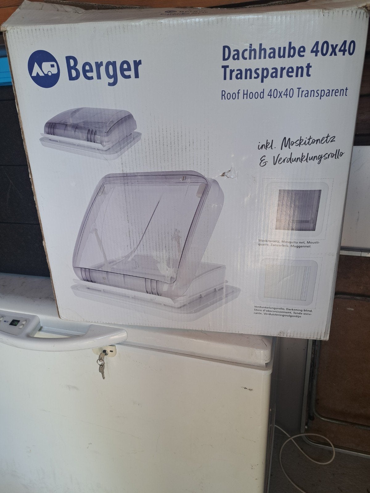Berger Dakluik 40x40 Transparant met Hor en Verduistering, Ophalen of Verzenden
