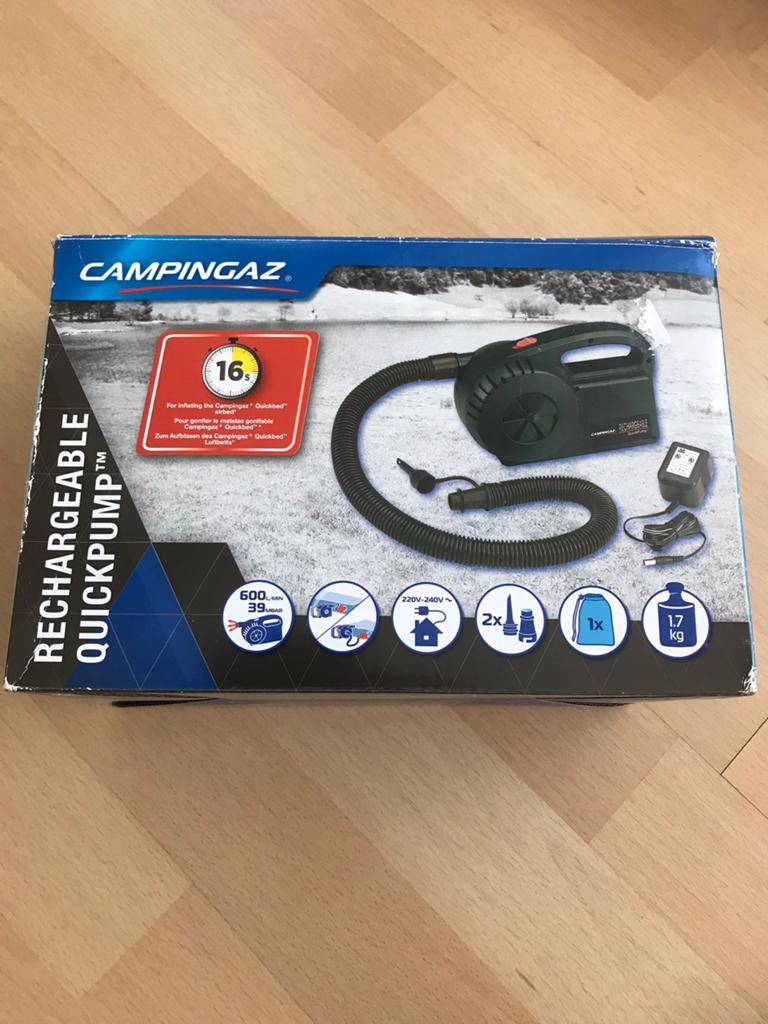 Elektrische luchtpomp, Caravans en Kamperen, Ophalen, Zo goed als nieuw