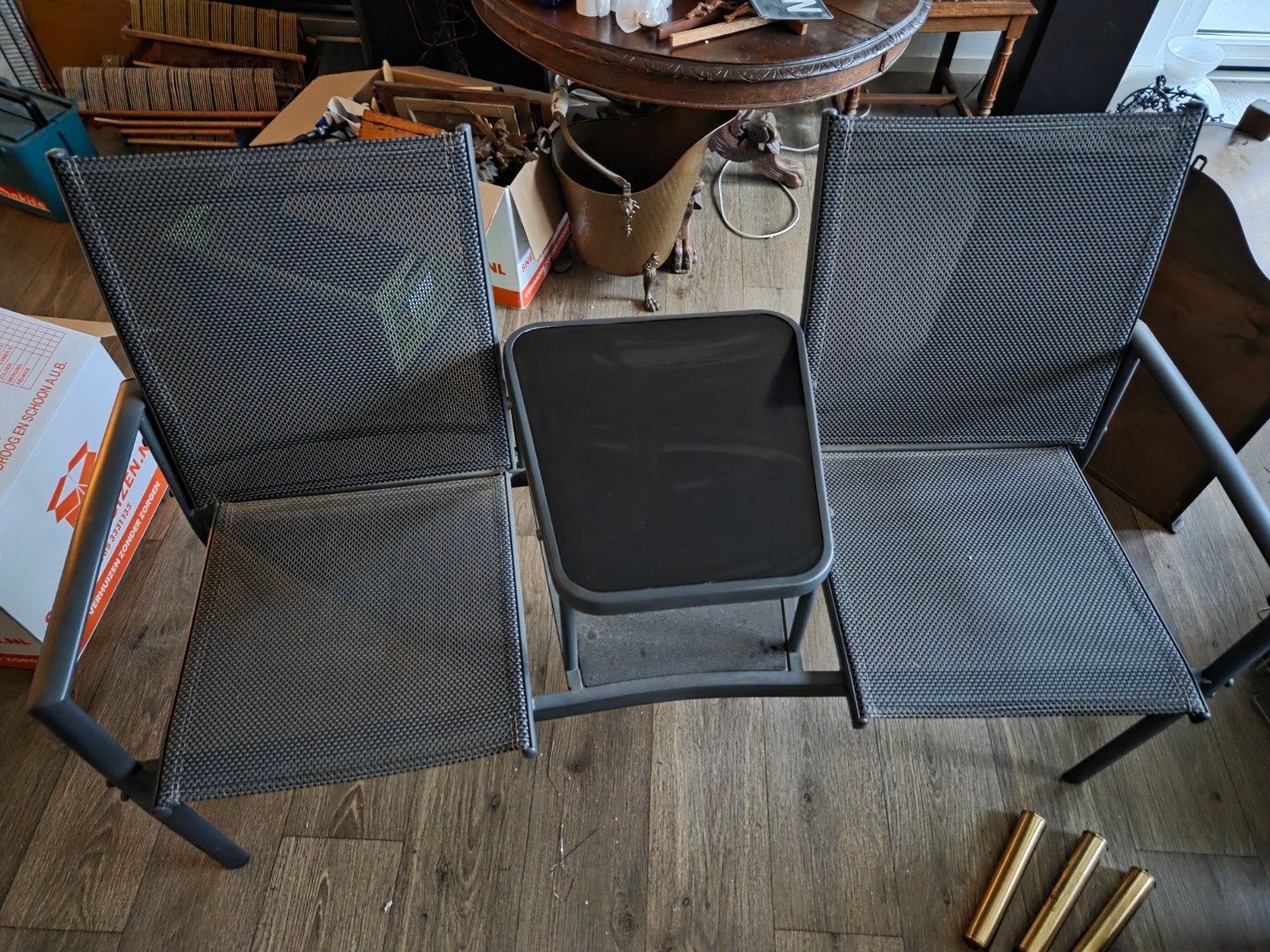Bois Le Duc 2-zits Loveseat met geïntegreerd bijzettafeltje, Ophalen