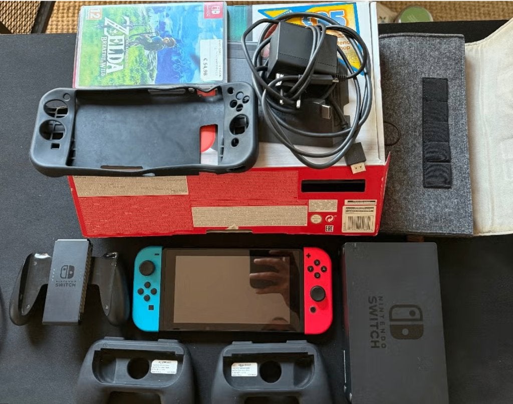 Nintendo Switch V1 (Hac-001), Ophalen of Verzenden, Switch Original, Met 3 controllers of meer, Gebruikt