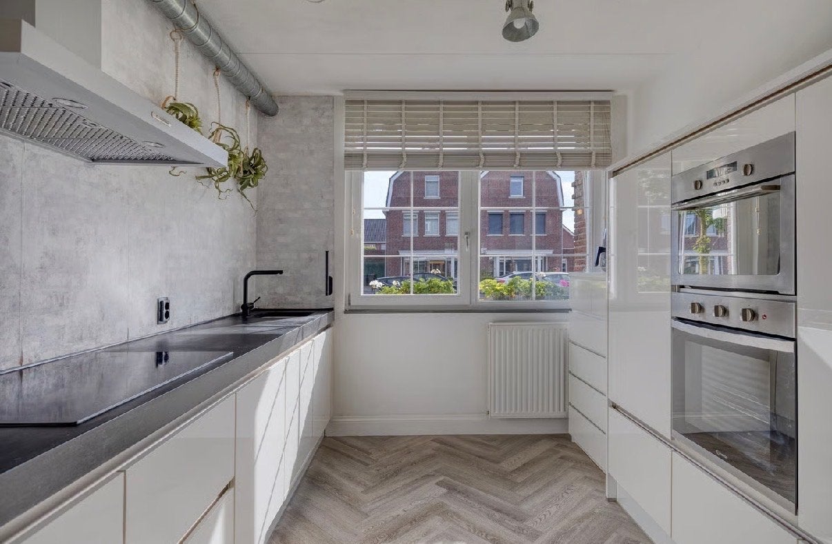 Complete keuken met apparatuur, Ophalen, Gebruikt, Wit, Enkelwandige keuken