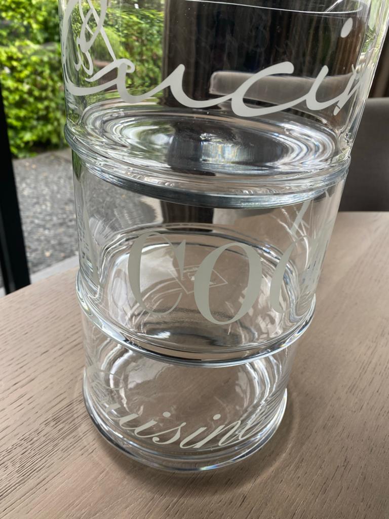 Rivièra Maison La Cucina Voorraadpot - Stapelbaar Glas, Ophalen of Verzenden, Voorraadpot, Riviera Maison, Glas