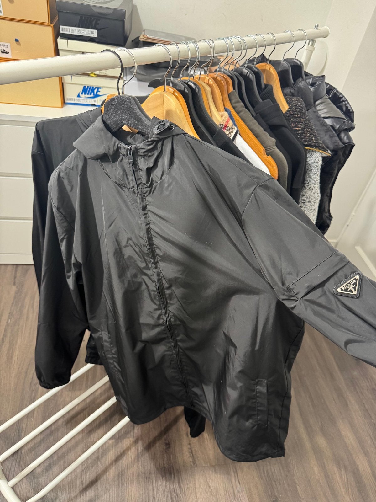 Prada Nylon Windbreaker zwart, Ophalen of Verzenden, Nieuw, Zwart