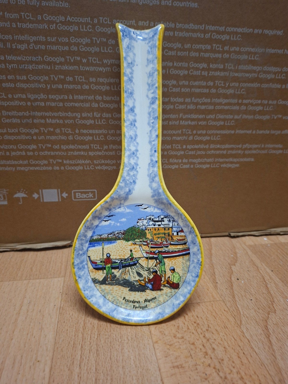 Lepel Algarve Portugal Handgeschilderd Keramiek, Meerkleurig, Overige stijlen, Ophalen of Verzenden, Zo goed als nieuw