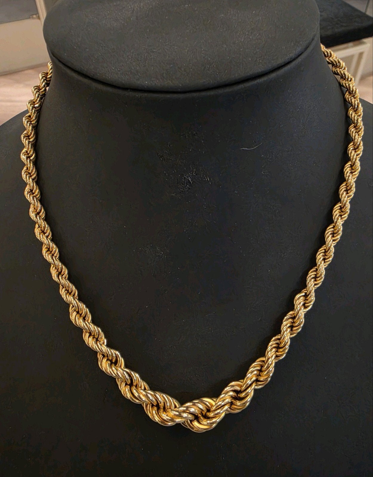 14 karaats gouden rope / koord ketting geelgoud, Verstelbaar, Ophalen of Verzenden, Zo goed als nieuw, Goud