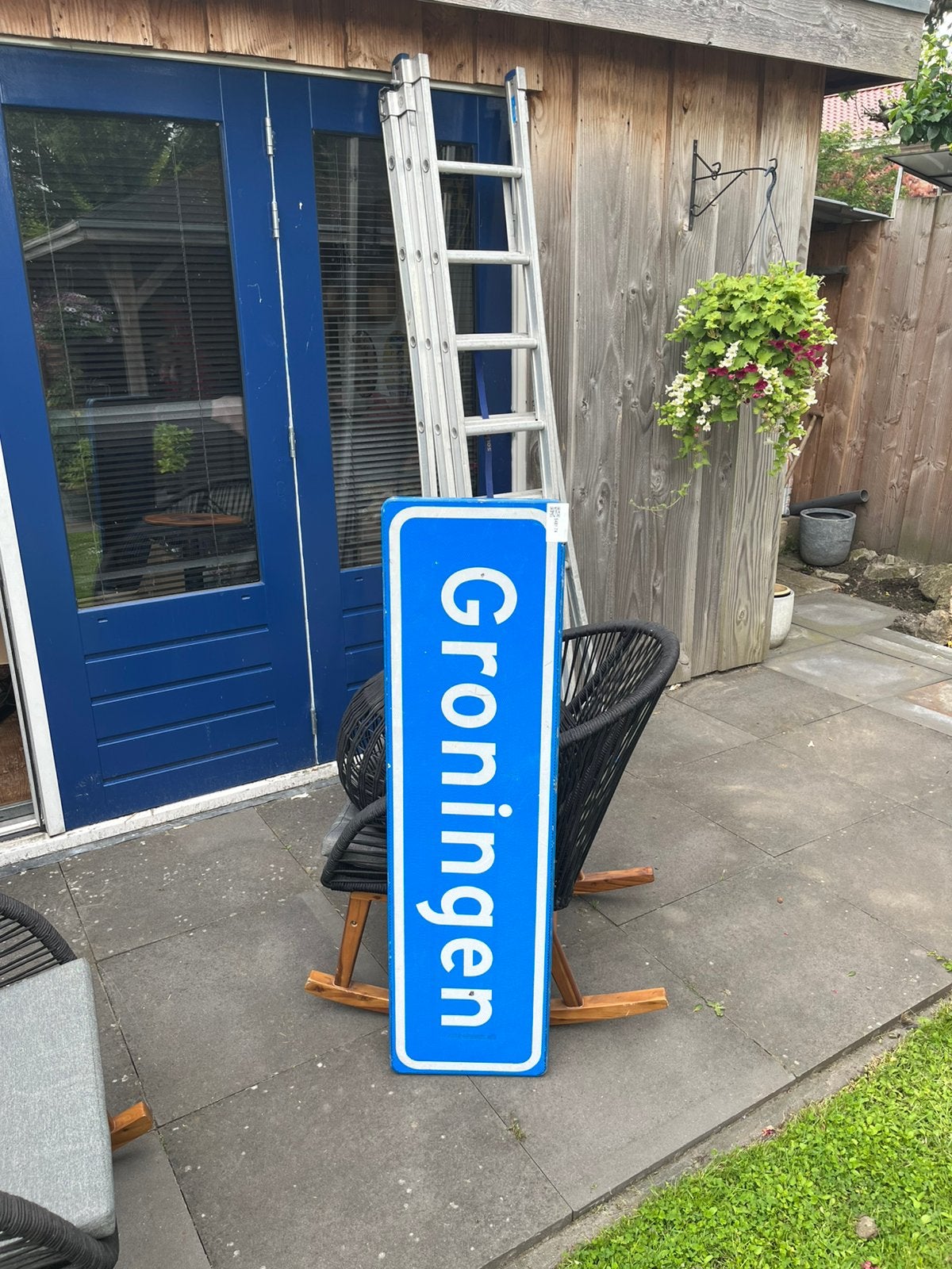 Origineel plaatsnaambord Groningen | Echt verkeersbord, Ophalen, Zo goed als nieuw