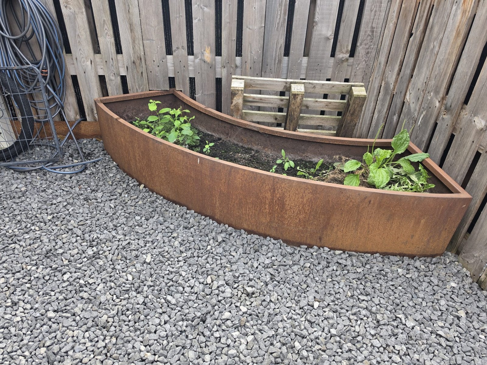 Cortenstaal plantenbak met bodem - Uniek design, Tuin en Terras, Ophalen, Gebruikt, 100 cm of meer, Metaal