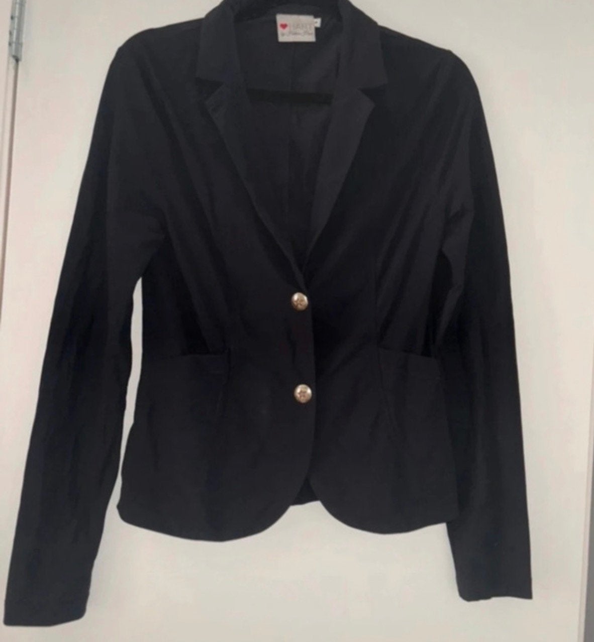 Helena hart donkerblauwe travelstof blazer maat M, Ophalen of Verzenden, Zo goed als nieuw, Maat 38/40 (M), Blauw