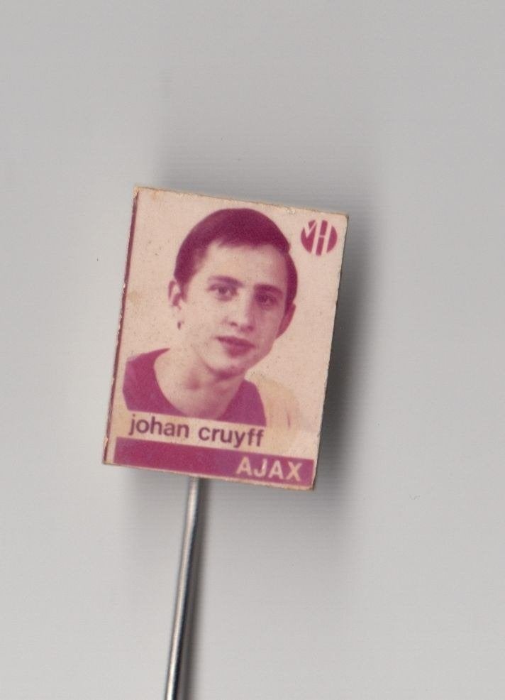 Voetbal Ajax Amsterdam Johan Cruyff speldje, Gebruikt, Niet vindbaar, Niet vindbaar, Speldje of Pin