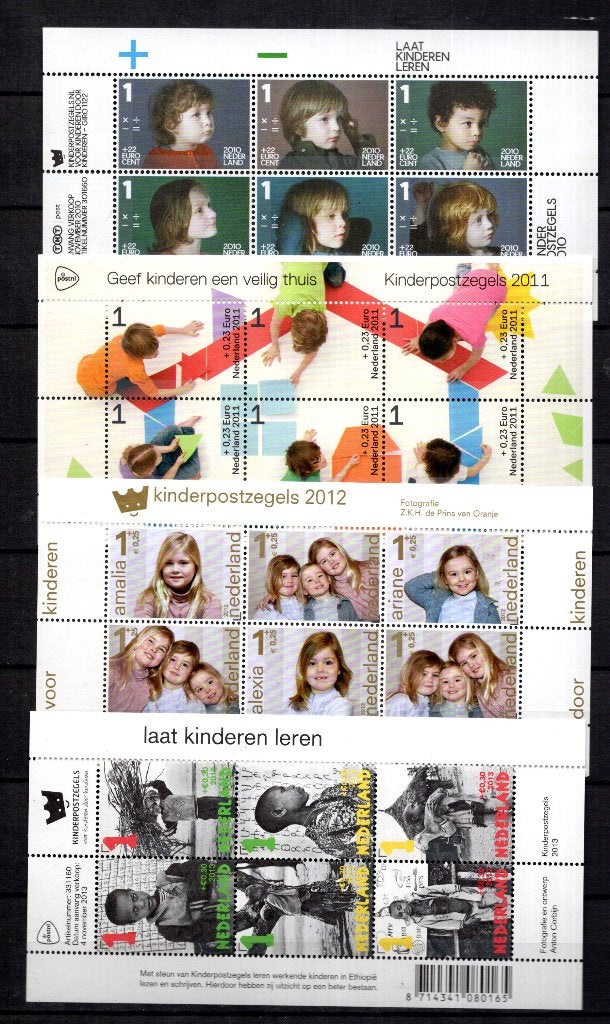 postfrisse kinderzegels 2010 t/m 2017., Ophalen of Verzenden, Na 1940, Postfris