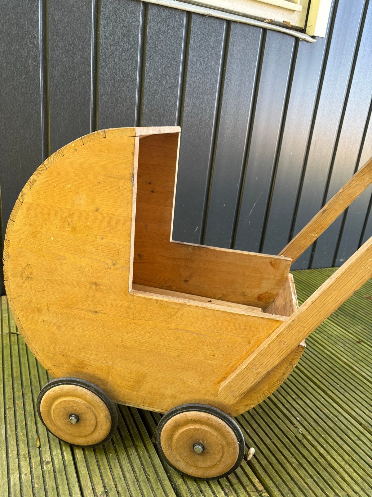 Vintage houten poppenwagen - Antiek speelgoed, Kinderen en Baby's, Ophalen, Gebruikt, Overige typen