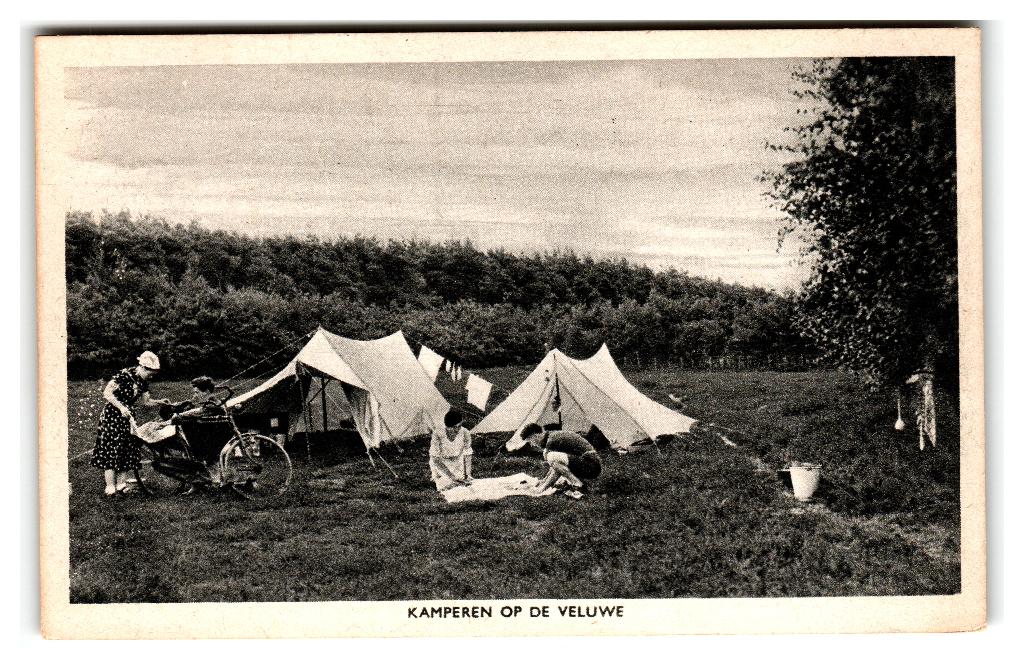 De Veluwe, Kamperen op de Veluwe, Verzenden, 1920 tot 1940, Ongelopen, Gelderland