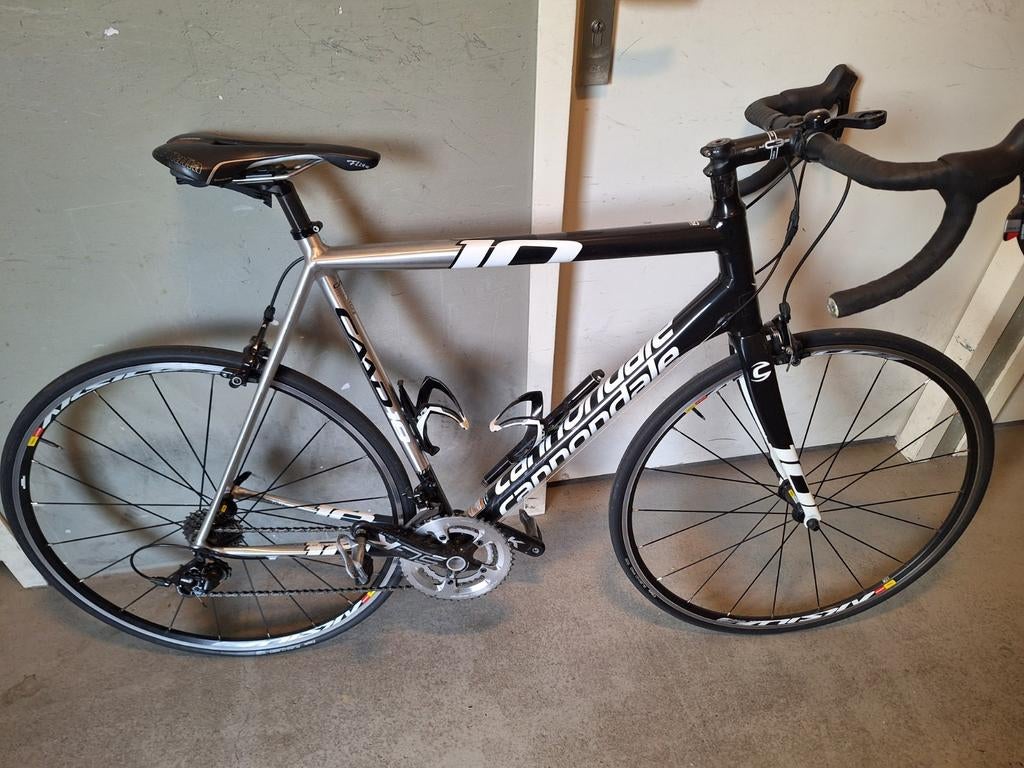 Cannondale racefiets - Zwart/Zilver - SRAM RED, 28 inch, Gebruikt, 10 tot 15 versnellingen, Aluminium