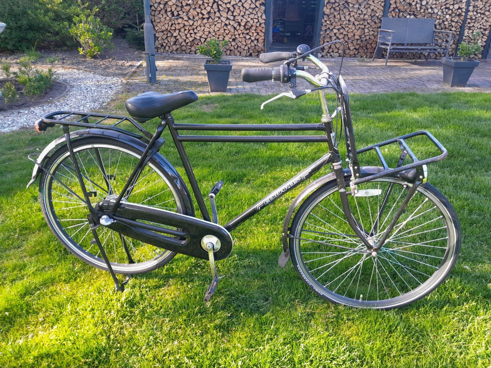 herenfiets 28 inch. Edwards, Gebruikt, Velgrem, Versnellingen, 57 tot 61 cm