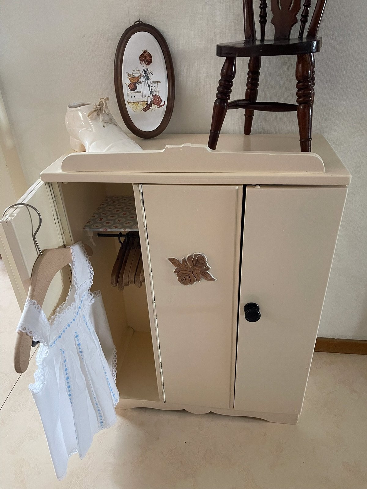 Prachtig Mooi Oud/Retro/Vintage Poppenkledingkast, Ophalen of Verzenden, Gebruikt, Overige typen