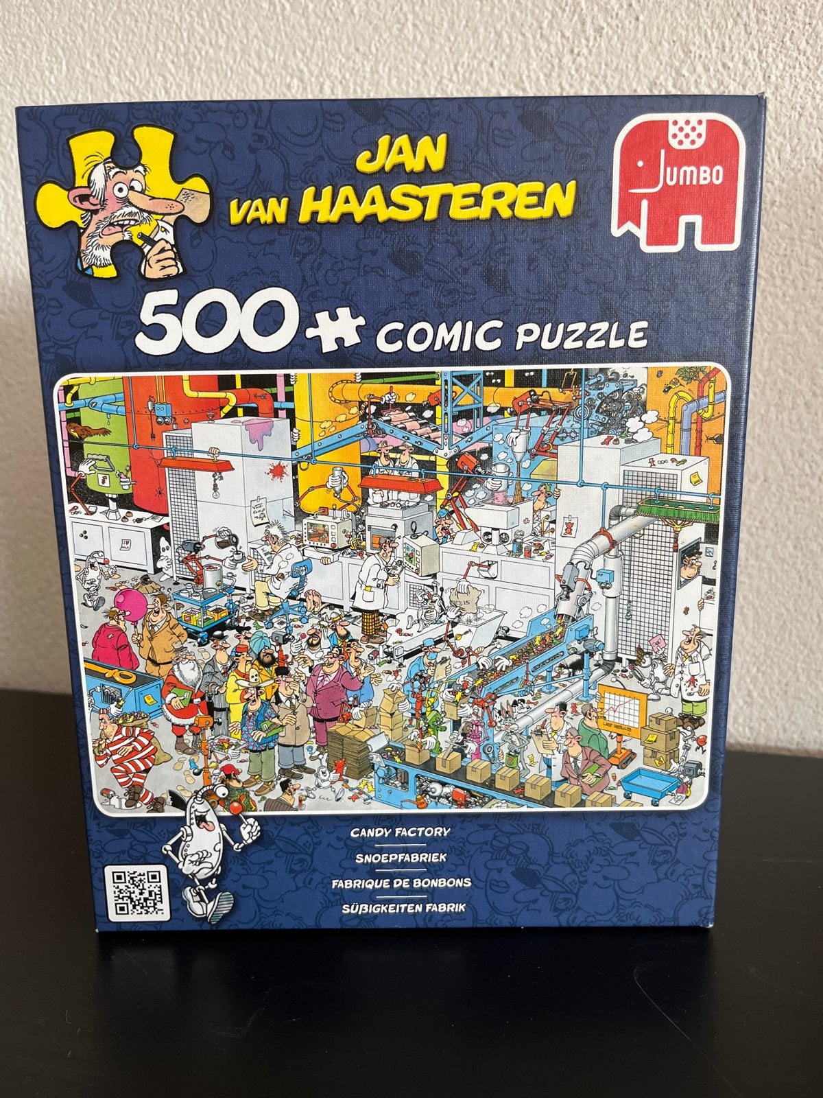 Jan van Haasteren Candy Factory 500+ stukjes, Ophalen of Verzenden, Minder dan 500 stukjes, Zo goed als nieuw, Legpuzzel
