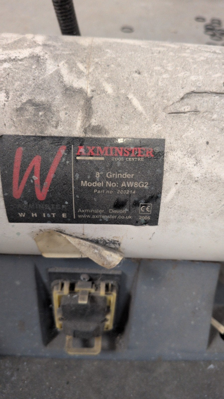 Axminster White AW8G2 Slijpmachine 900W, Ophalen of Verzenden, Gebruikt, 700 tot 1000 watt, Werkbankslijpmachine