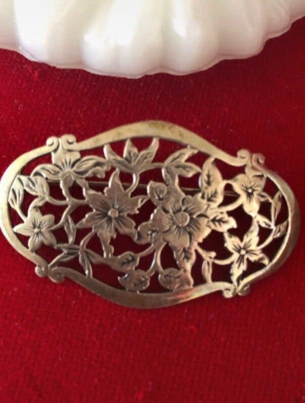 Broche Art Nouveau Zilver  Juwelier van Niekerk Schoonhoven, 4 tot 7 cm, Ophalen of Verzenden, Zo goed als nieuw, Zilver