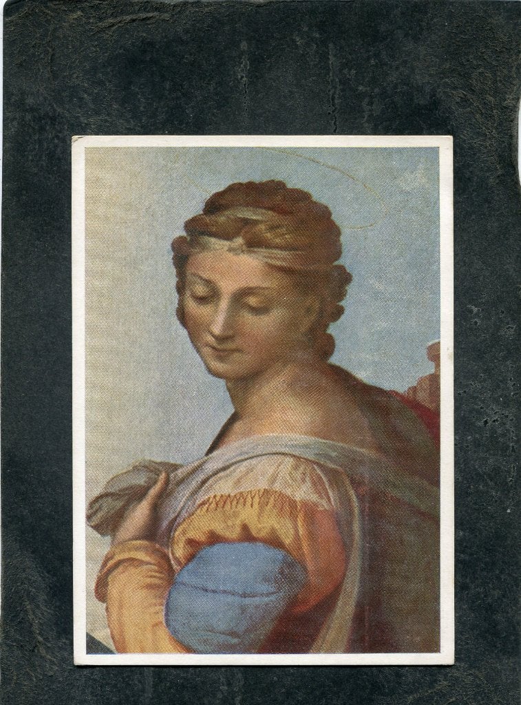 Ansicht Raffael - Heilige Barbara, Verzenden, 1980 tot heden, Ongelopen