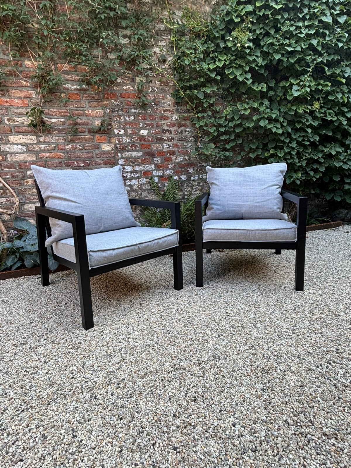 Hartman loungeset Mallorca, Bijzettafel, Aluminium, Zo goed als nieuw, Loungeset