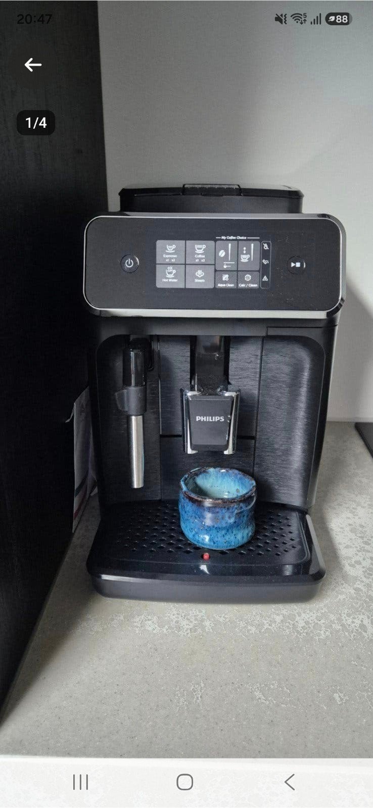 Philips 220 koffiemachine, Ophalen of Verzenden, Afneembaar waterreservoir, Gemalen koffie, Koffiemachine