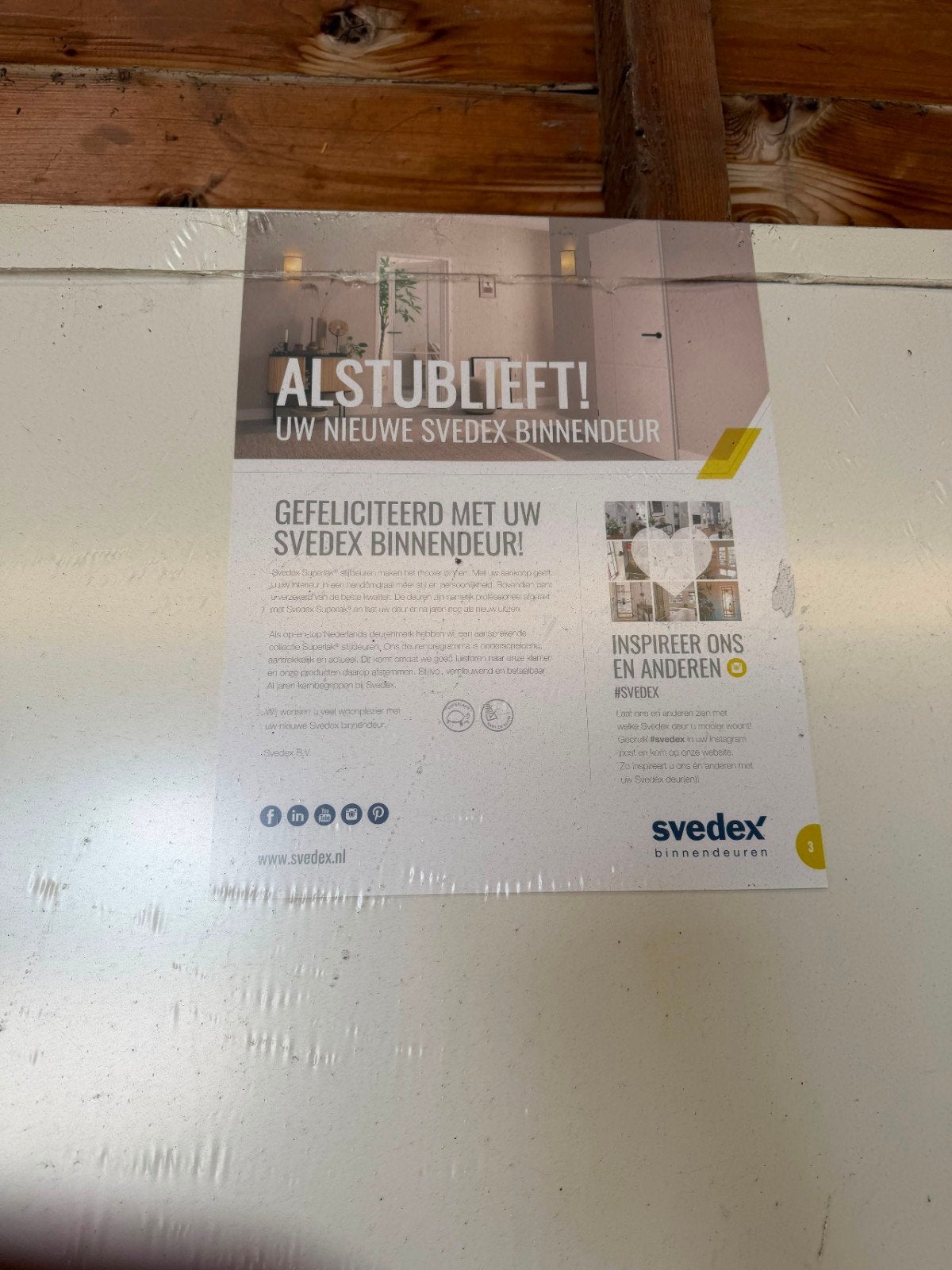 3 nieuwe Svedex binnendeuren 2315 x 880 mm, Ophalen, 30 cm of meer, Nieuw, Minder dan 5 m²