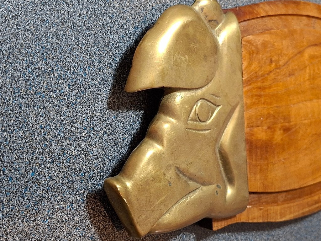 antieke/oude snijplank, hout en varken ornamenten(landelijk), Antiek en Kunst, Verzenden