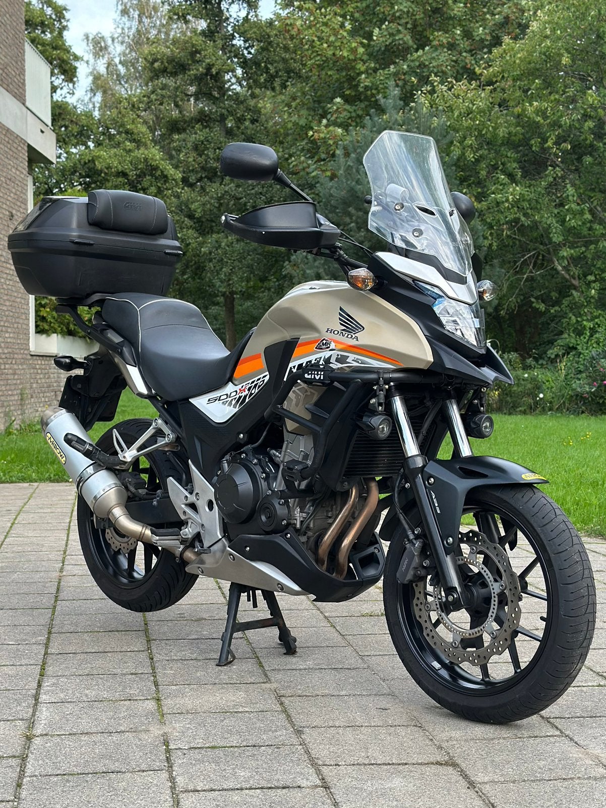 ️⭐️ Honda CB500X (bj 2018) | A2 (35 kW) | Topkoffer | Arrow, 2 cilinders, ABS, Toermotor, Minimaal motorrijbewijs A2
