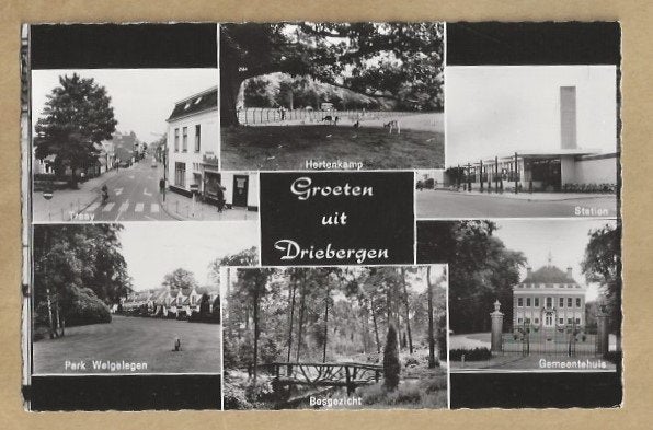 Oude ansichtkaart Groeten uit Driebergen (7 gezichten), Ophalen of Verzenden, Voor 1920, Ongelopen, Utrecht