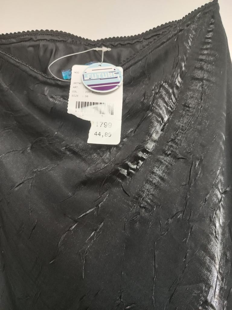 Rok satijn, Maat 38/40 (M), Zwart, Nieuw, Ophalen of Verzenden