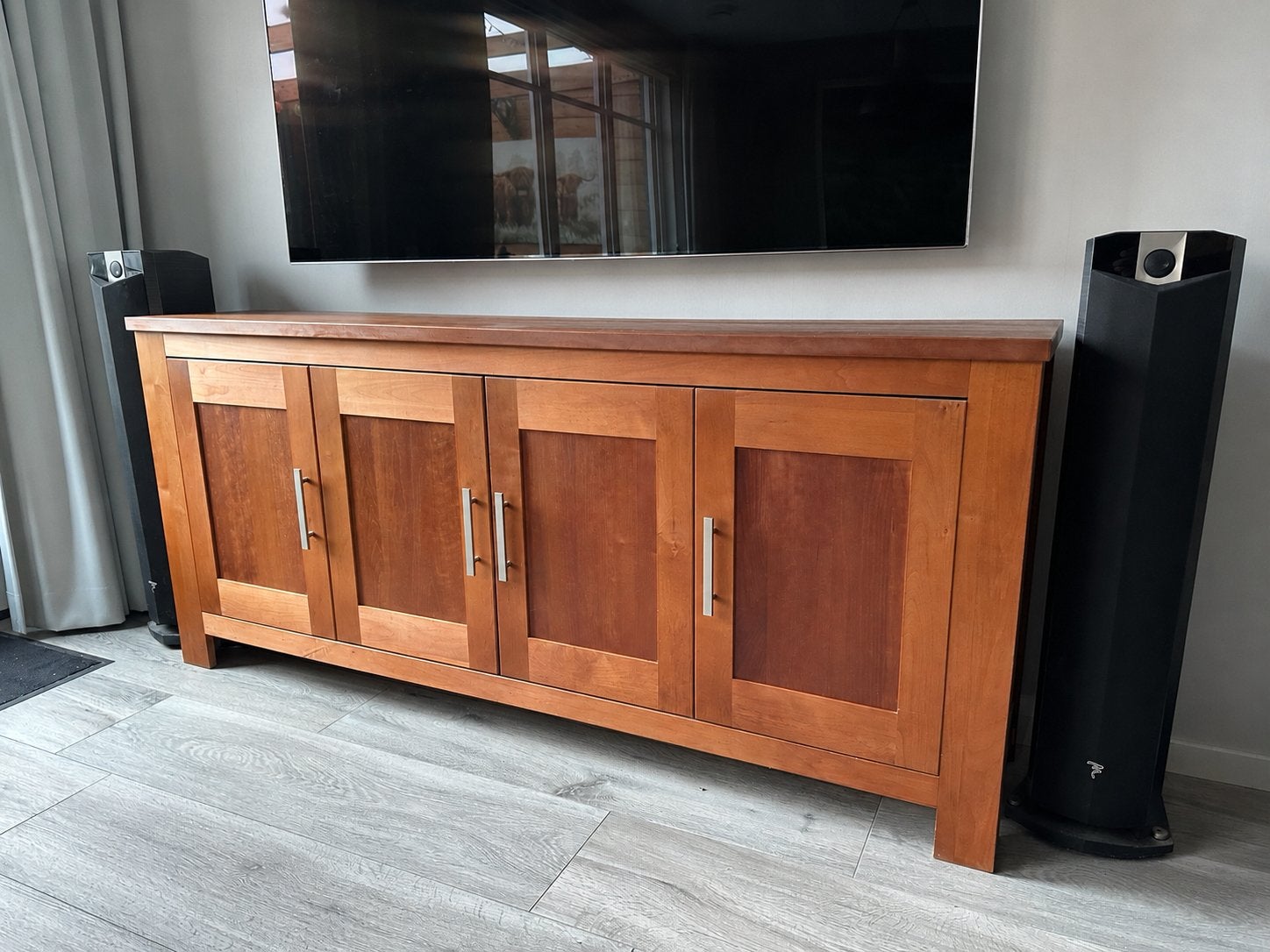 Gratis massief kersenhouten dressoir, Huis en Inrichting, Ophalen, Gebruikt, Kersenhout, 25 tot 50 cm