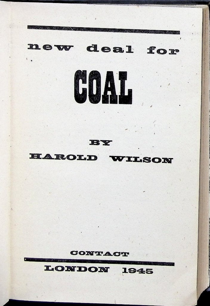 New Deal for Coal - Harold Wilson (1945), Verzenden, Gelezen, Europa